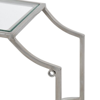 Ciel Silver Glass and Metal Wall Shelf Set