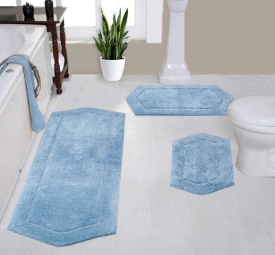 Waterford Collection Cotton Tufted Set of 3 Bath Rug Set - Home Weavers