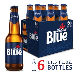 Labatt Blue Canadian Pilsener Beer - 6pk/12 fl oz Bottles - 1 of 4