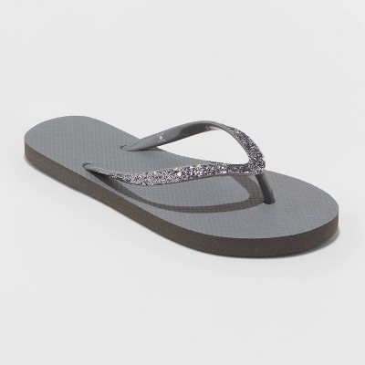 womens sparkly flip flops