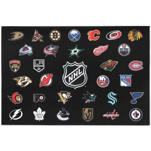 NHL Team Logos Canvas Wall Sign Panel