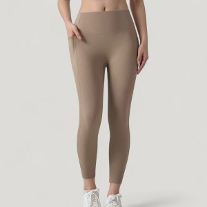Anna-Kaci Active Women's High Waist Leggings with Side Pockets and Seamless Fitted Design for Active and Casual Wear - 1 of 4