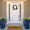 Northlight Hydrangea and Eucalyptus Patriotic Artificial Wreath - 20" - 2 of 4