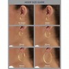 Lightweight Paddle Back Hoop Earrings, Sterling Silver or Gold - 3 of 3