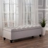 Tramull Button Tufted Diamond-Stitch Storage Ottoman Bench, Soft-Close Lid and Versatile Seating for Living Room - 3 of 4