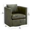 TiramisuBest Saddle Faux Leather Swivel Barrel Chair,Brown - 4 of 4