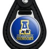 University of Alaska, Fairbanks Secondary Logo Black Leather Keychain - 3 of 4