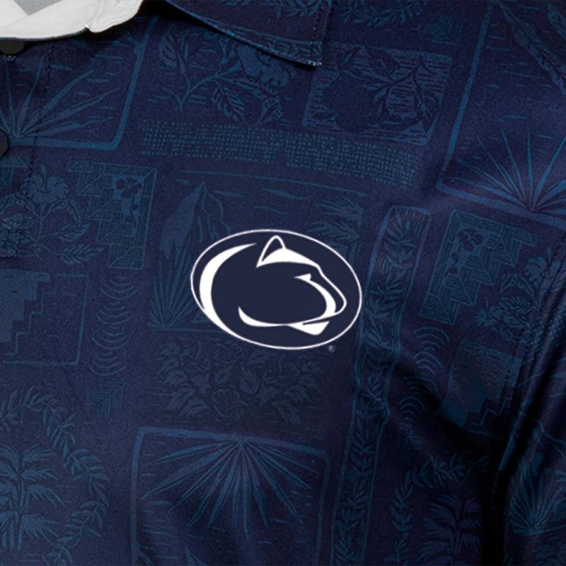 NCAA Penn State Nittany Lions Men&#39;s Tropical Polo T-Shirt, 3 of 4