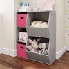 RiverRidge Kids' Playroom Toy Organizer and Bookcase with 3 Cubbies and 2 Veggie Storage Bins with 2 Fabric Bins - 2 of 4