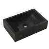 vidaXL Sink 17.7"x11.8"x4.7" Marble High Gloss Black - 4 of 4
