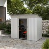 Outsunny Metal Garden Shed, Backyard Tool Storage Shed with Dual Locking Doors, 2 Air Vents and Steel Frame - 3 of 4