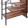 MAYEERTY Twin Size Metal Loft Bed, Desk Metal Grid Lateral Ladder Wardrobe, Bedroom, Black - 4 of 4
