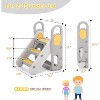Foldable 3 Steps Stool for Toddlers with Handles, Adjustable Kids Step Stool for Bathroom Sink, Kitchen, Bed, Toilet Potty Training, Anti-Slip - 2 of 4