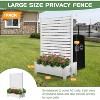 DoCred  Air Conditioner Fence, 1-Panel Vinyl Privacy Screen with Planter Box for Outdoor AC, Trash Can, or Pool – 43"W x 72"H – White - 2 of 4