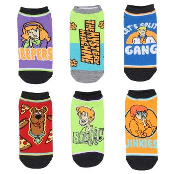 Scooby-Doo Adult Shaggy Mystery Machine Low Cut No Show Mix And Match Ankle Socks Multicoloured