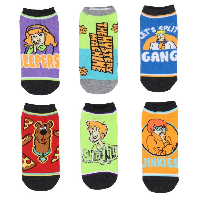 Scooby-Doo Adult Shaggy Mystery Machine Low Cut No Show Mix And Match Ankle Socks Multicoloured, 1 of 5