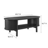 Modway Cadence Coffee Table – Mid-Century Modern Oval Wood Center Table for Living Room, Walnut - 3 of 4