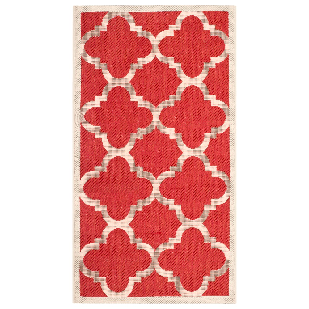  x 3'7in Richmond Outdoor Rug Red/Beige