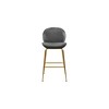 Meridian Furniture,Paris Grey Velvet Stool, Set of 2 - 3 of 4