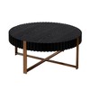 Dexmalle Modern Handcraft Drum Coffee Table with Sturdy Pedestal - 4 of 4