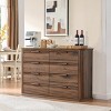 52" Fluted 8 Drawer Dresser, Modern Chest with Curved Profile, Storage Organizer & TV Stand for Bedroom Living Room Hallway-3irtyhousy - 3 of 4