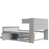 NicBex Full Size Wooden Platform Bed, Modern Storage Bed Frame with 6 Drawers and Bedside Bookcases for Bedroom - 3 of 4