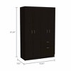 NicBex Armoire Wardrobe Closet Storage Cabinet with Doors & Drawers & Shelves for Bedroom - 3 of 4