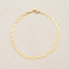 Pompeii3 Amina Anklet 18k Gold Plated 10" 6mm Total Width Herringbone Chain - 3 of 4