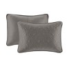 Gulches 3 Piece Queen Reversible Bedspread Set,Dark Gray - 3 of 4