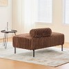 Compact Modern Upholstered Ottoman Bench with Adjustable Backrest for Small Spaces and Entryways -3irtyhousy - 3 of 4