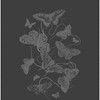 Elegant Grey Butterflies Adult Crew Neck Short Sleeve Tee - 2 of 2