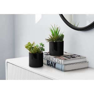 NicBex Artificial Succulent Plant 2PC, 7" H Fake Plants in Pots, Tabletop Faux Plants Indoor for Living Room/Office/Windowsill Decor - 1 of 4