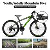Gulches 24-Inch Black+Green Mountain Bicycles - 21-Speed Shimano with Dual Disc Brakes for Adults - 3 of 4