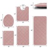 BAGOKIE 5 Piece Memory Foam Bathroom Rug Set - 4 of 4