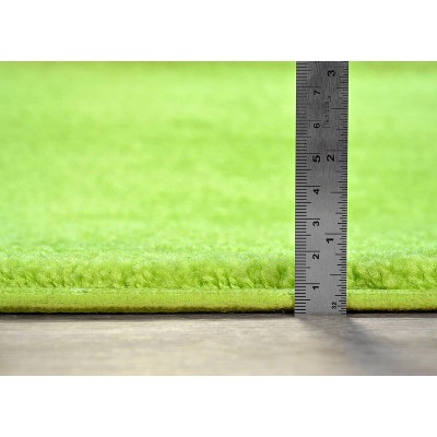 Lime-Aid Nylon Traditional Washable 2-Piece Bathroom Rug Set