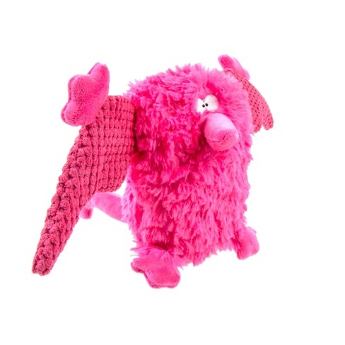 Pink dinosaur dog toy best sale