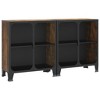 Storage Cabinet Set of 2 Rustic brown Metal and MDF Medium vidaXL - 2 of 4