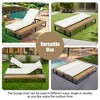 Outdoor Chaise Lounge Chair with 5-Position Adjustable Backrest, Reclining with Cushion, Patio Lounger with Wood Side Table - 3 of 4