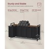 5-Bag Laundry Sorter Cart with Removable Washable Bags, 52.8 Gallon Capacity Rolling Hamper with Ventilated Shelf, Ink Black and Rustic Brown - 4 of 4