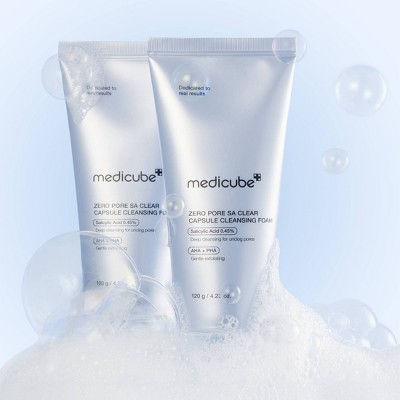 medicube Zero Pore Clearing Capsule Cleansing Foam Korean Skincare: Contains PHA, Salicylic Acid, Cream Form, Normal/Oily Skin