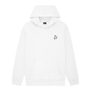 Dalix Heartly Ghost Embroidery Relaxed Hoodie Soft Fleece Sweatshirt Fit Lounge Womens - 1 of 4