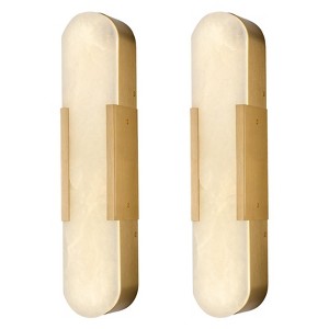 Wall Sconces Set Of 2, Alabaster Wall Light - 1 of 4