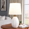 Maxax White Ceramic Table Lamp£¬Modern Desk Lamp for Bedroom Nightstand¡¢Living Room Office Decor - 2 of 4