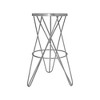 Meridian Furniture,Mercury Silver Iron Bar Stool - 2 of 4