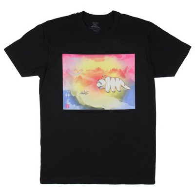 Seven Times Six Avatar The Last Airbender Men's Appa Aang Momo Flying Valley T-Shirt Black
