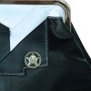 Slickblue Fashionable Faux Leather Handbag with Decorative Pendent, Studs, Adjustable Strap & Multiple Compartments - 3 of 3