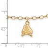 Black Bow Jewelry 14k Yellow Gold Plated Sterling Silver East Carolina Pirates NCAA Anklet 9 Inch - 2 of 4