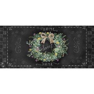 Briarwood Lane Everyday Home Sweet Home Wreath Mini Mat 22x10 Indoor Outdoor Doormat - 1 of 2