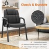 NicBex PU Leather Office Chair No Wheels,Office Guest Chair with Arms and Base,Modern Armchair Set of 2,Comfy Desk Chair for Conference Room - 4 of 4