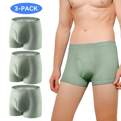 CARER 3pk Washable Incontinence Boxer for Men 8oz High Absorbency Incontinence Briefs for Bladder Leak Protection Reusable